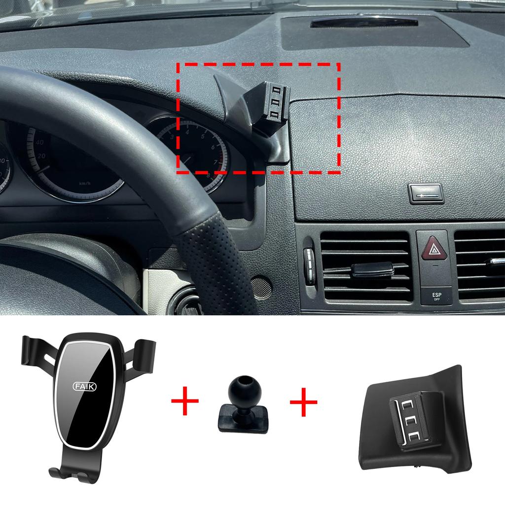 Car Mobile Phone Holder for Mercedes Benz C Class W204 2008 ~ 2010 C200 C260 C300 Navigation Stand Auto Accessories GPS Bracket