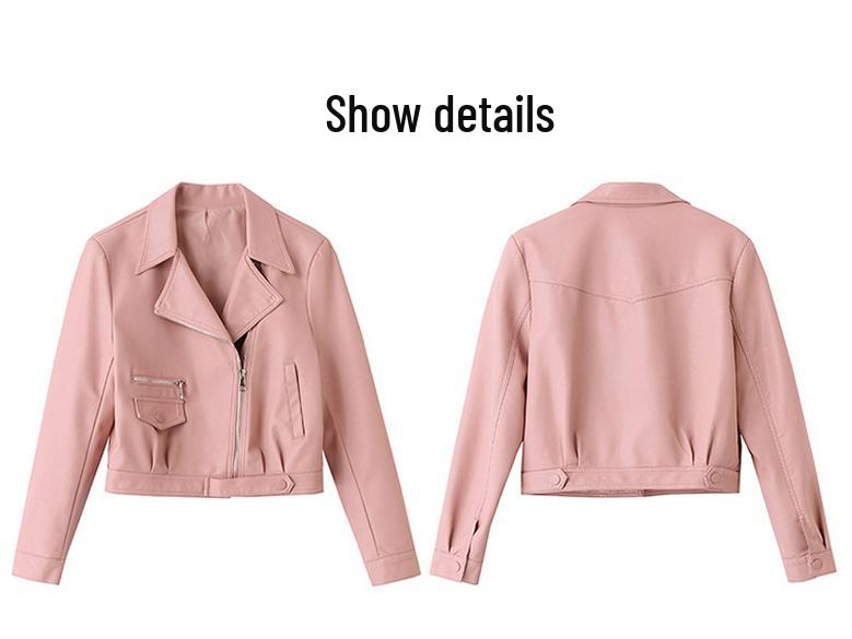 Women's Sheepskin Suit Collar Leather Jacket - Autumn & Winter 2025, Petite Short Design