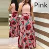 Women Floral Maxi Dress Short Sleeve Long Dress Flowers Printed Dress Beach Dress