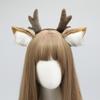 Party Headpiece Reindeer Antler Headband Plush Deer Ears Antler Hair Hoop Head Hoop  for Kids Adult
