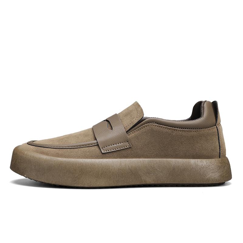 Schuhe Herren Herbst Vielseitiger Trend Fuß Lässige Lederschuhe Herren Fahrschuhe Doudou Schuhe Ein Pedal Faule Slipper