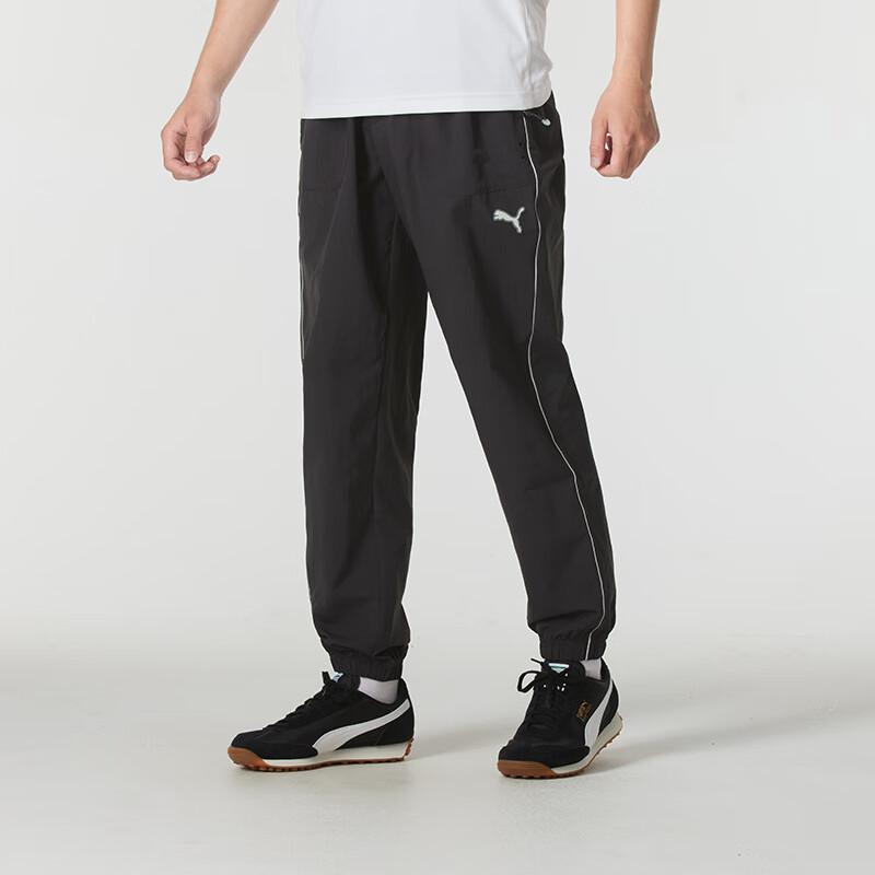 Puma Retro Sports Fitness Training Comfortable Breathable Casual Pants Unisex pants Black 628486-69