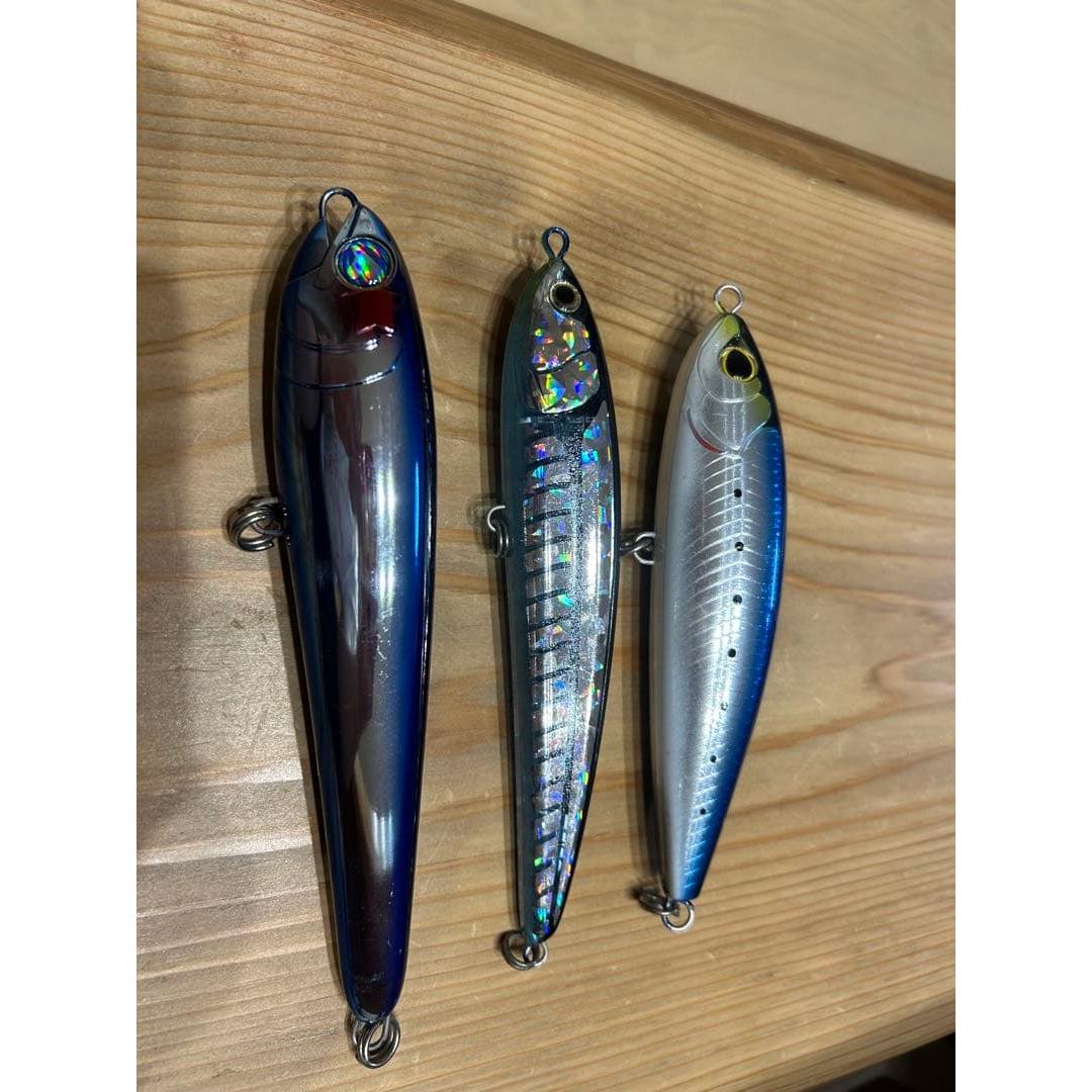 Used Casting lure topwater lure 3 piece set BlueBlue