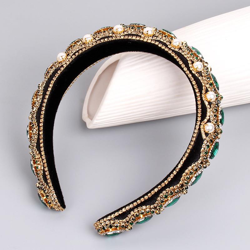 Water Diamond European Style Ushaped Pearl Hairband For Women Gift Occasion