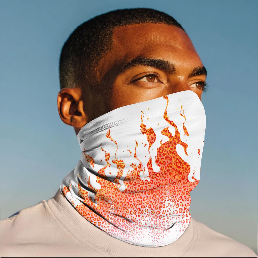 გარე ველოსიპედის ნიღაბი მოდური პრინტით, თავსაბურავი, კისრის შარფი