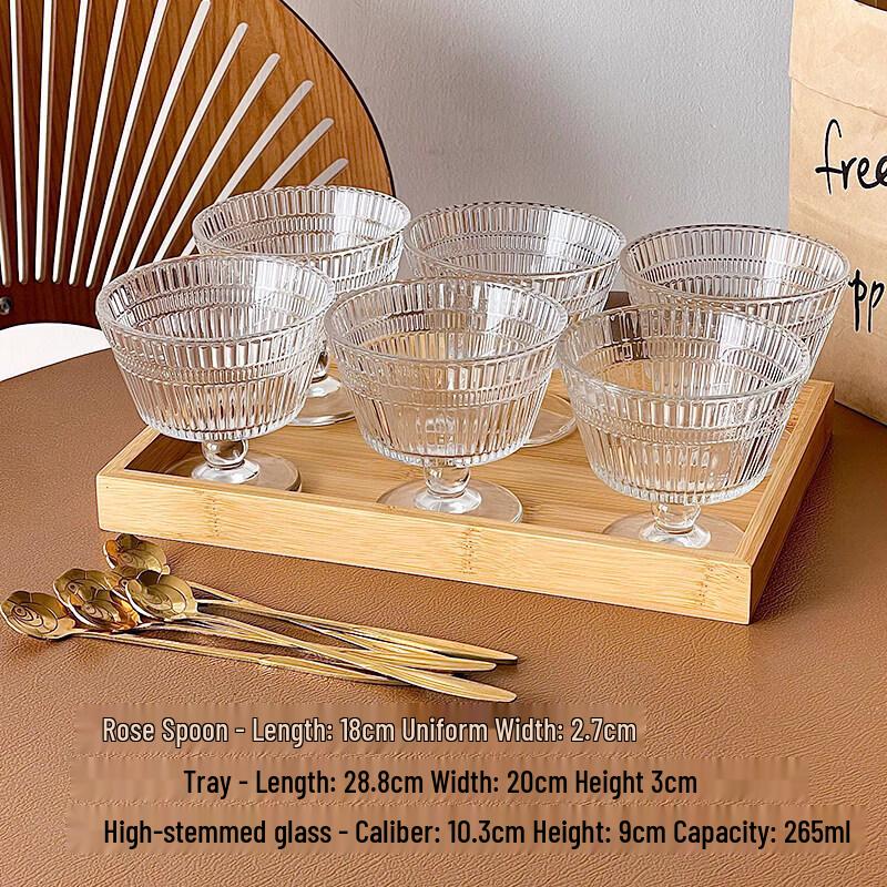 Retro Embossed Sunflower Glass Dessert Bowl