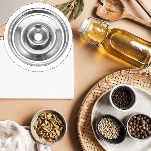 Kichvoe Pot Lid, 10cm, Stainless Steel and Iron, for Seasonings, Small Cookware, Frying Pans, and Woks