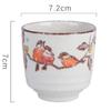 Japanese Style 2.8inch Hand-painted Tea Cup Ceramic Lotus Kungfu Teacup Fish Flower Birds Tea Set Handy Cup