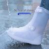 Herren Wasserdichte Rutschfeste Silikon Überschuhe - Langlebige, Verdickte Regenstiefel für Regentage