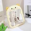 Cute Little Cat Mirror, Desktop Vertical Cartoon Cat Mirror, Desktop Mirror with Bracket Suitable for Girls and Children, Makeup Mirror, Portable Desk
