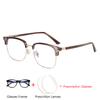 Half Frame Anti Blue Light Photochromic Square Prescription Glasses Women TR90 Shortsighted Hyperopia Progressive Eyewear