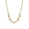 Emporio Armani Double Hole Ring Buckle Eagle Logo Necklace Women necklace Gold EGS3058710