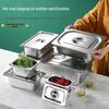 Antimicrobial SUS316 Stainless Steel Rectangular Deep Food Pan