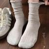Women's Korean Style Summer Mesh Long Socks - Breathable, Solid Color, Versatile Mid-Calf Length