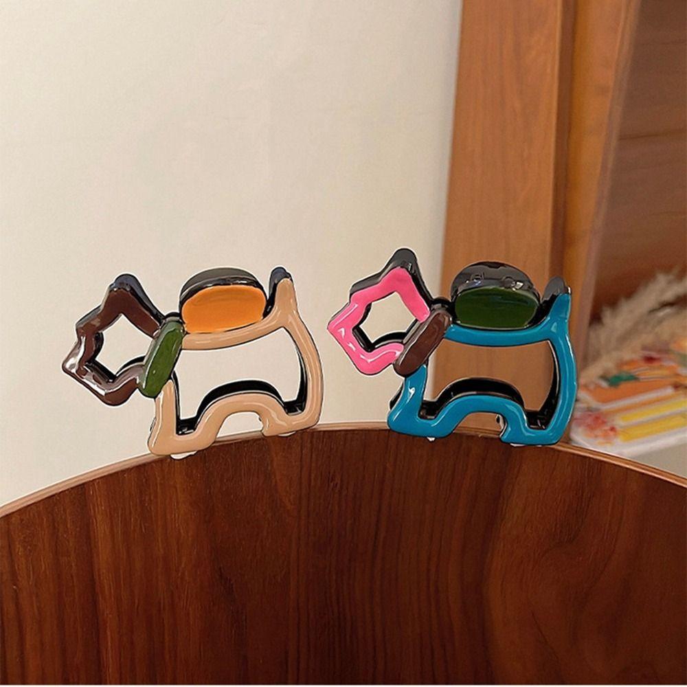 Cartoon Animal Hair Claw Colorful Dog Hair Clip Personalized Female
