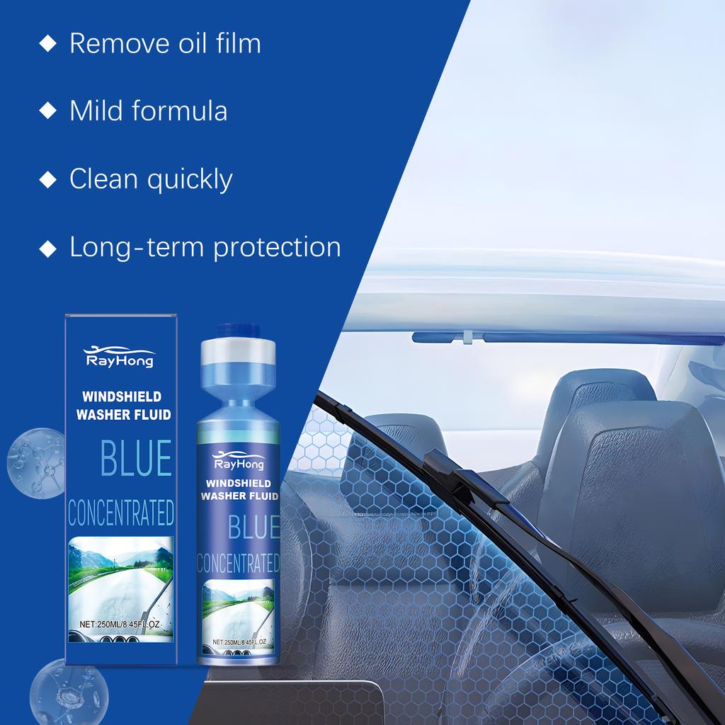 Rayhong 250ml Windshield Cleaning Fluid Automotive Glass Anti Drive Water Penetrating Decomposition Stubborn Oil Film Cleaner