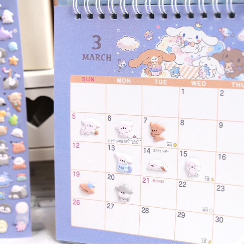 Kawaii 3D Sticker Three-Dimensional Cartoon Scrapbooking DIY Journal Stationery Stickers Children Notebook Decorative Decals
