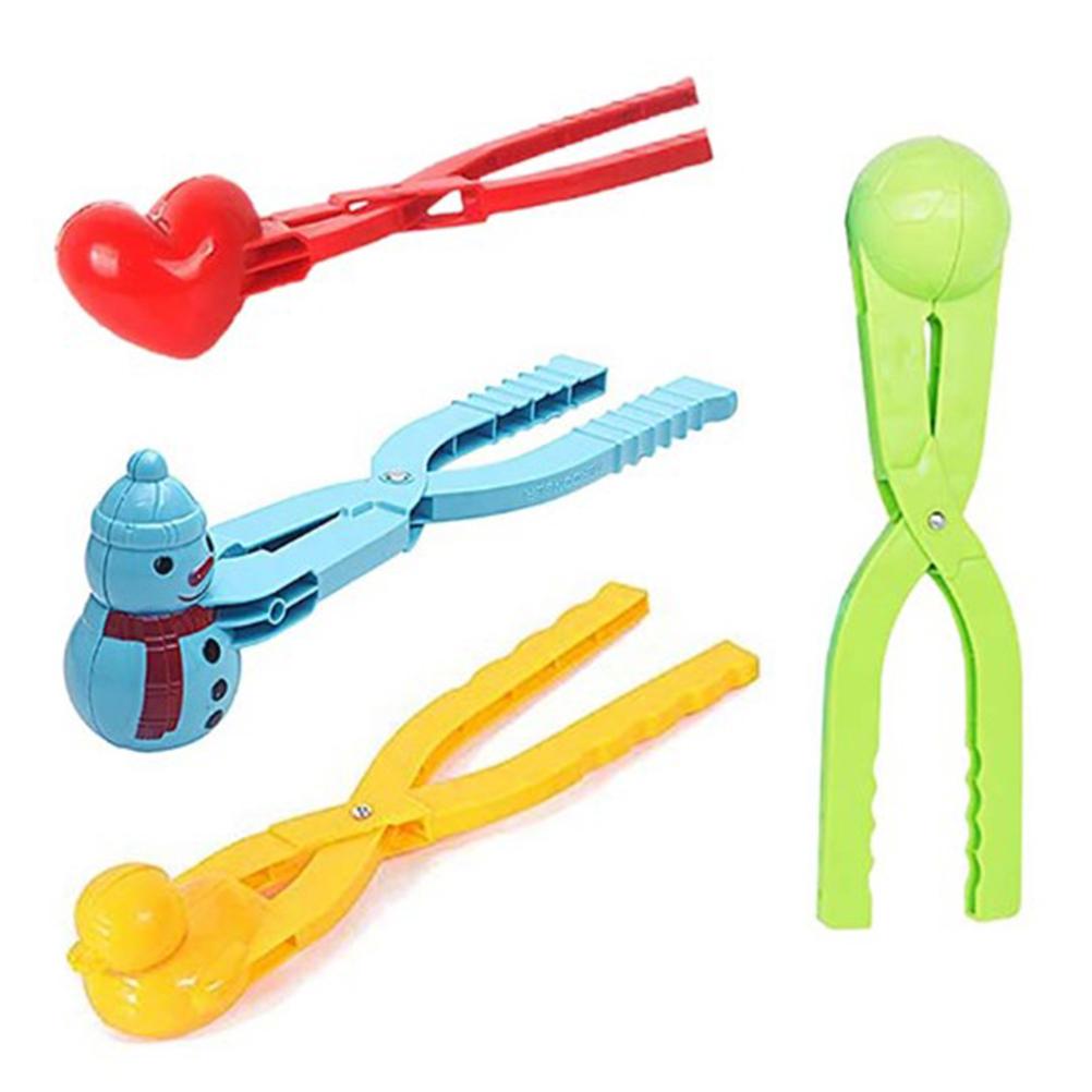 Winter Snowball Maker  Plastic Sand Ball Tool Clip Easy To Use Heart  Shape Comfortable Handle for Outdoor for Children