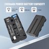 Camera Battery Charger Kit 7.4V 2600mAh Battery 2 Slot Battery Charger USB Charging Cable for NP F550 F570