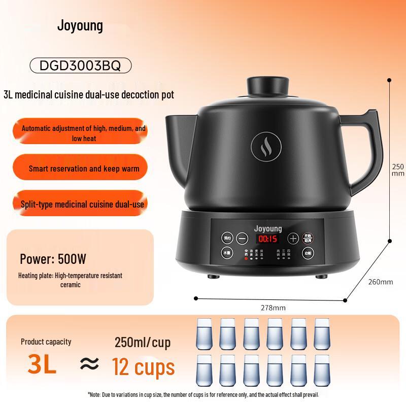 Joyoung Keramische Kruidenafkook- en Stoofpot CN-stekker (adapter meegeleverd)