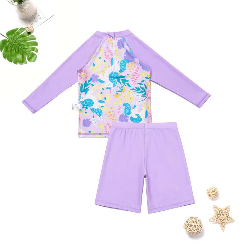 Girls' Wisteria Floral Two-Piece Swimsuit