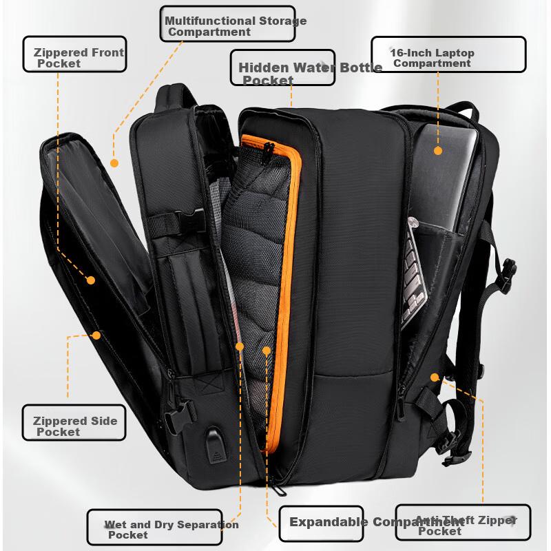 VICTORIATOURIST 16-inch Laptop Backpack Business Double Shoulder Bag Men\'s Luxury Travel Large Capacity Bag