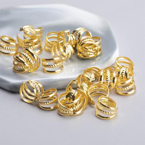 100 Stuks Dreadlock Haaraccessoires, Open Ontwerp Metalen Holle Twist Haarringen, Lichtgewicht Vlechten Haar Manchetten, Niet-doorboorde Oor Manchetten