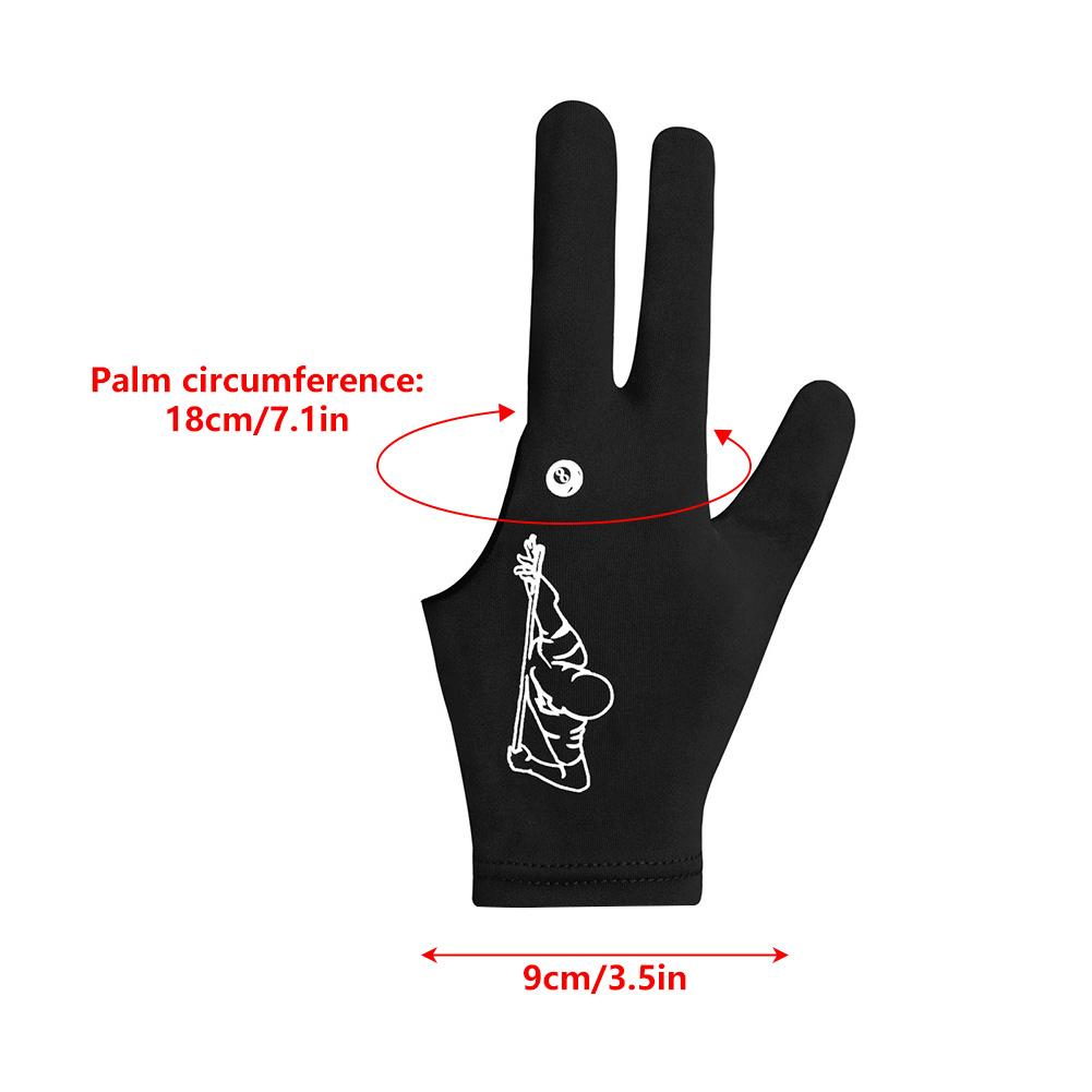 1Pc Billiards Gloves Enhanced Grip Left Right Hand Open Three Finger Professional Billiards Gloves Snooker Table Tennis Gloves