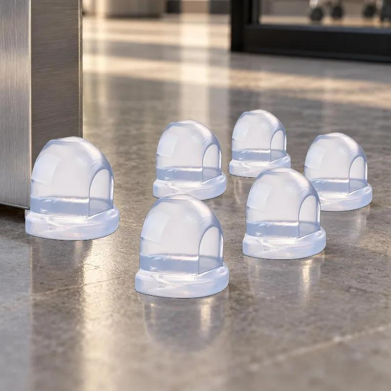Floor Door Stopper Self Adhesive Bumper Wall Protectors Floor Wall Buffers Windproof Fixation Stops for Protection Furniture