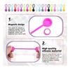 Attaches de câble magnétiques - Silicone - 20 pcs - Noir - Réutilisables - 11 cm