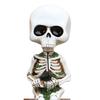 Veggskjelettstatue Fiske Menneskeskjelettfigur med Hai Gotisk Resin Veggdekor Fisker Skjelett for Halloweenfester