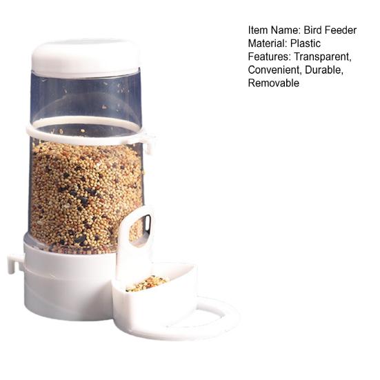 Bird Feeder Automatic Parrot Cage Food Dispenser Easy Installation Convenient Feeding Box Pet Bird Supplies