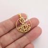 LIKGREAT 5pcs/lot Wholesale Lotus Charm for DIY Bracelet Necklace Stainless Steel Jewelry Handmade Boho Gift for Jewelry Making