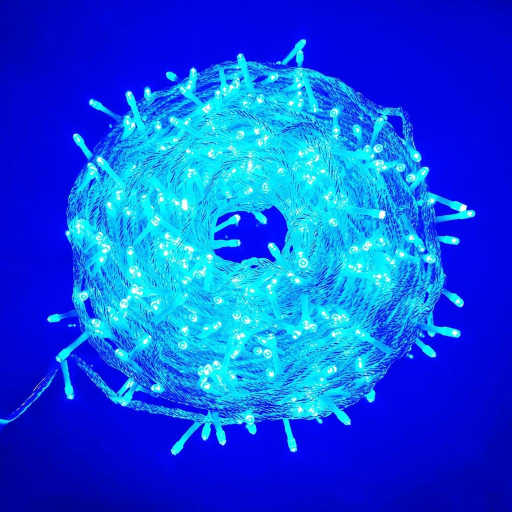 500 LED Illumination Christmas LED 8 Multiple Connections Christmas Tree LED Blue Light Lights, 30m, Decoration, Lighting, Patterns, Available,