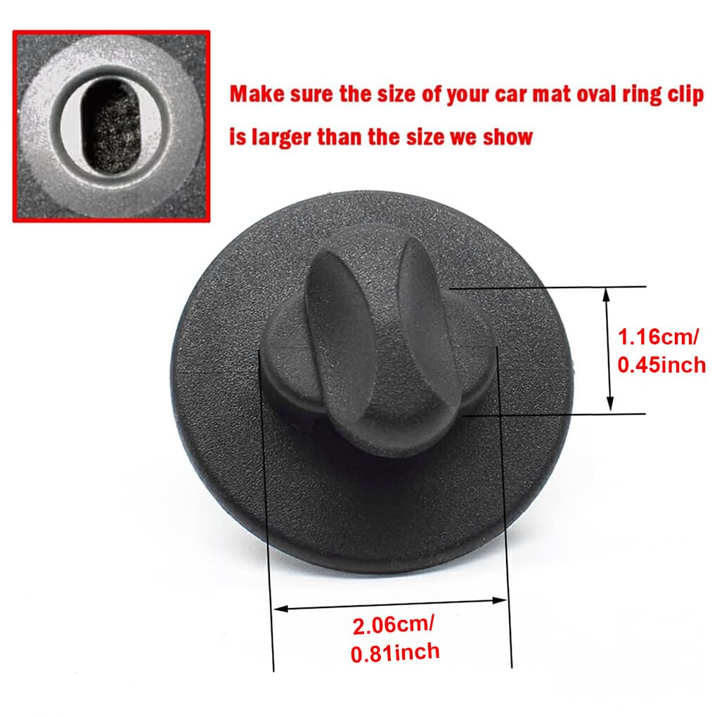 Generic 4 Pcs Car Interior Carpet Clips Car Floor Mat Fixing Clamp Fastener Retainer Grip Auto Accessories