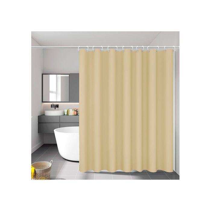 Rideau de bain - Basic Beige - 140 x 180 cm - PVC - Imperméable - Anti-moisissure