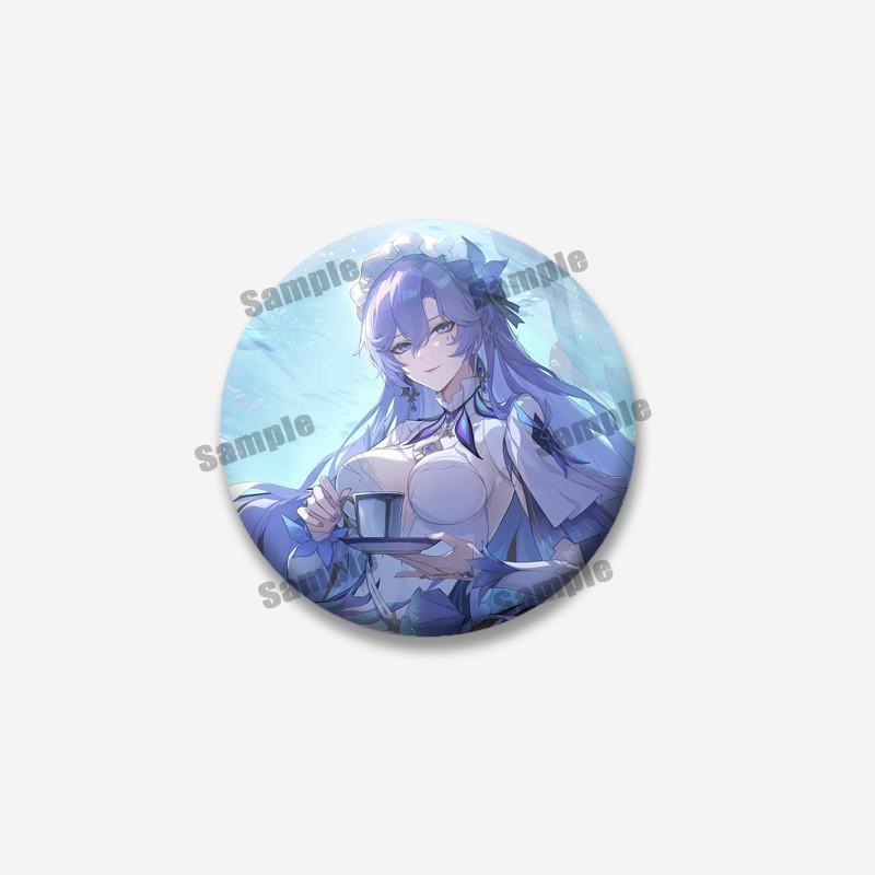 Anime Game Wuthering Waves Hiyuki Carlotta Enamel Pin Cartoon Figure Round Brooches Funny Lapel Badge Jewelry Gifts for Friends