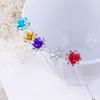 20Pcs/set Women U-shaped Hair Fork Pin Crystal  Rose Flower Hair Clips Rhinestone Hair Stick Wedding Bridal Jewelry Headwear Gift