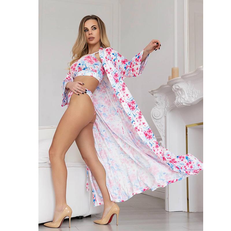 Long Robe XA2-Q135 TotalFit XS/S White-pink-blue (06399940)