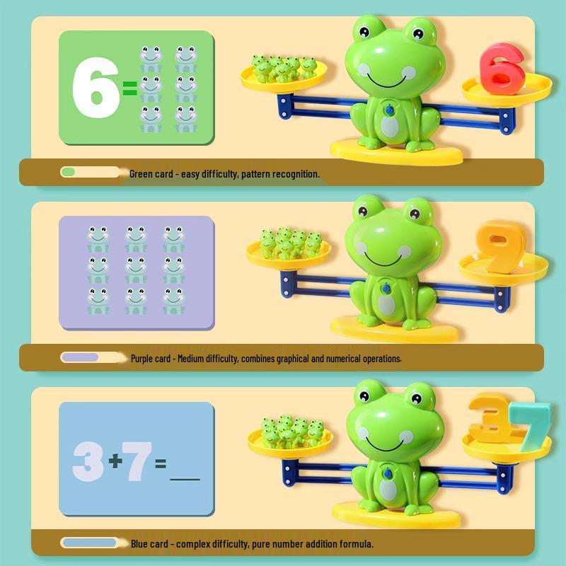 Douyin Frog Math Balance Scale: Early Education Puzzle Toy for Children's Cognitive and Logical Development