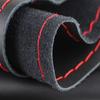 38 cm Auto-Lenkradbezug, Nadeln und Flechtfaden, Kunstleder-Flechtbezug, DIY, weich, rutschfest, Auto-Innenraum