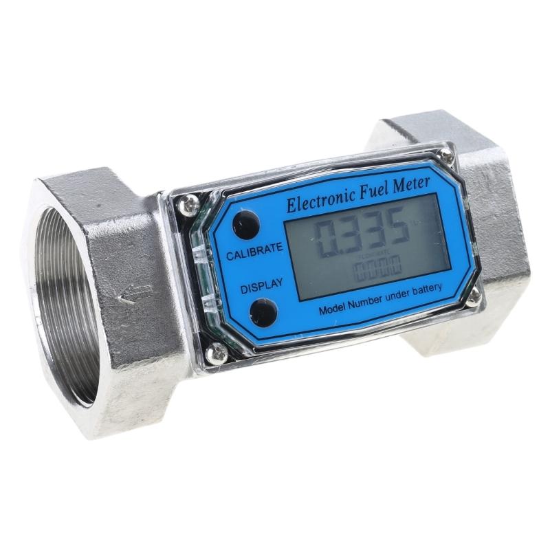 Liquid Flow Sensor Meter Flowmeter with LCD Display for Diesel-Fuel Water 1in/2in/2.5in/3in Electronic Turbine-Flowmeter