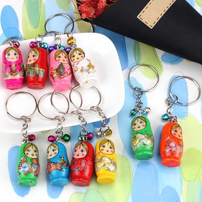 Bags Ornaments Dolls Babushka Matryoshka Toy Kids 12Pcs/Set Ring Nesting Key Figurines
