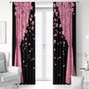 2 Pcs Pink Cherry Blossoms Print Curtains,suitable for Bedroom,living Room Kitchen Decoration,home Decoration,window Decoration