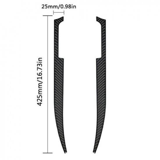 2PCS For 2008-13 Cadillac CTS Carbon Fiber Interior Foor Console Side Cover Trim