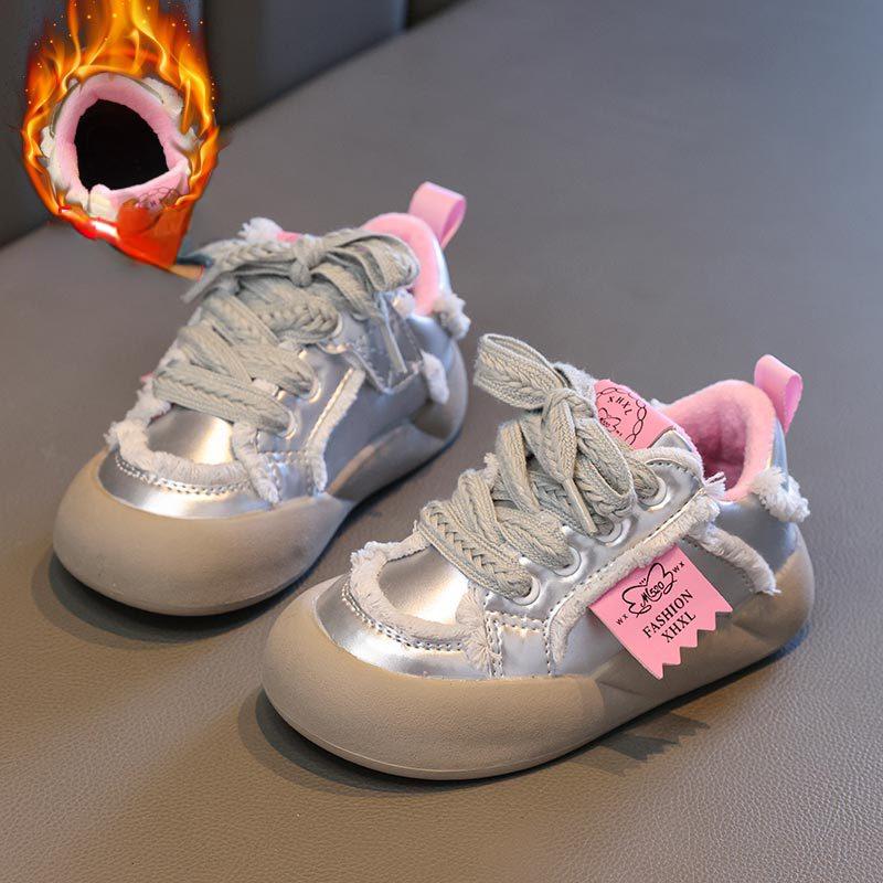 Autumn New Fashion Warm Girl's Sneakers Comfort Stylish Versatile Child Sneaker Thick Soled Child Shoes Trendy Daily Boy Shoe