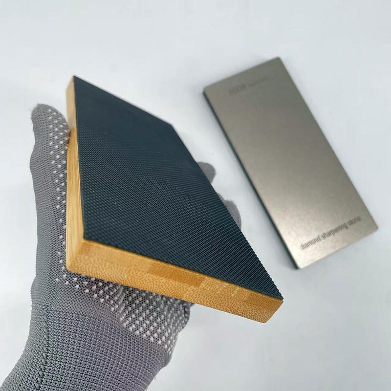 Oboustranný diamantový ostřící kámen Ostřič nožů Brusný kámen Diamantové nástroje S bambusovou základnou Jemné broušení Brusný kámen 170*75MM