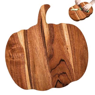 Pumpkin Shaped Cutting Board Wooden Serving Platter Halloween Decoration Meat Chopping Board Fruit Bread Steak Cheese Board