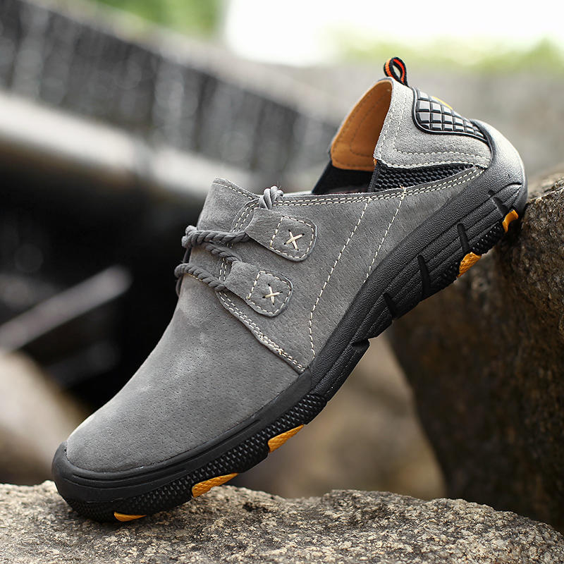 Neue Herren Freizeitschuhe Übergröße Echtes Leder Herrenschuhe Outdoor Herren Flache Schuhe Atmungsaktive Mode Sneaker Herren Bootsschuhe