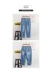 Korean Style Stretchy Plus Size Denim Capris for Women - Elastic Waist and Casual Fit
